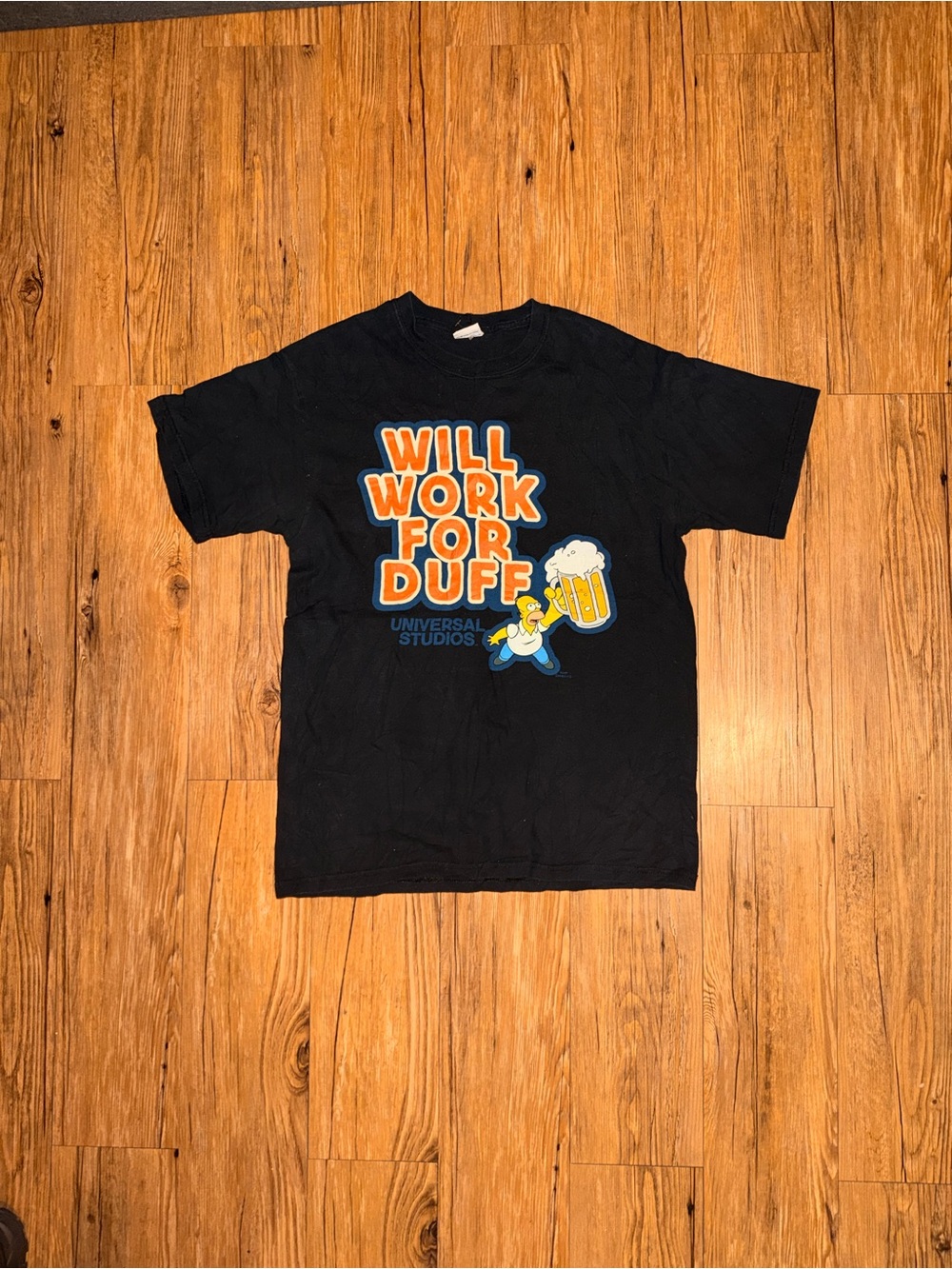 Universal Studios Homer Simpson “Will Work For Duff” T-Shirt